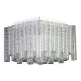 1 of 6 stunning Murano glass ice tubes ceiling lights by Doria, Germany, 1960s.