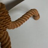 Living room lamp in braided rope 1950 Riviera