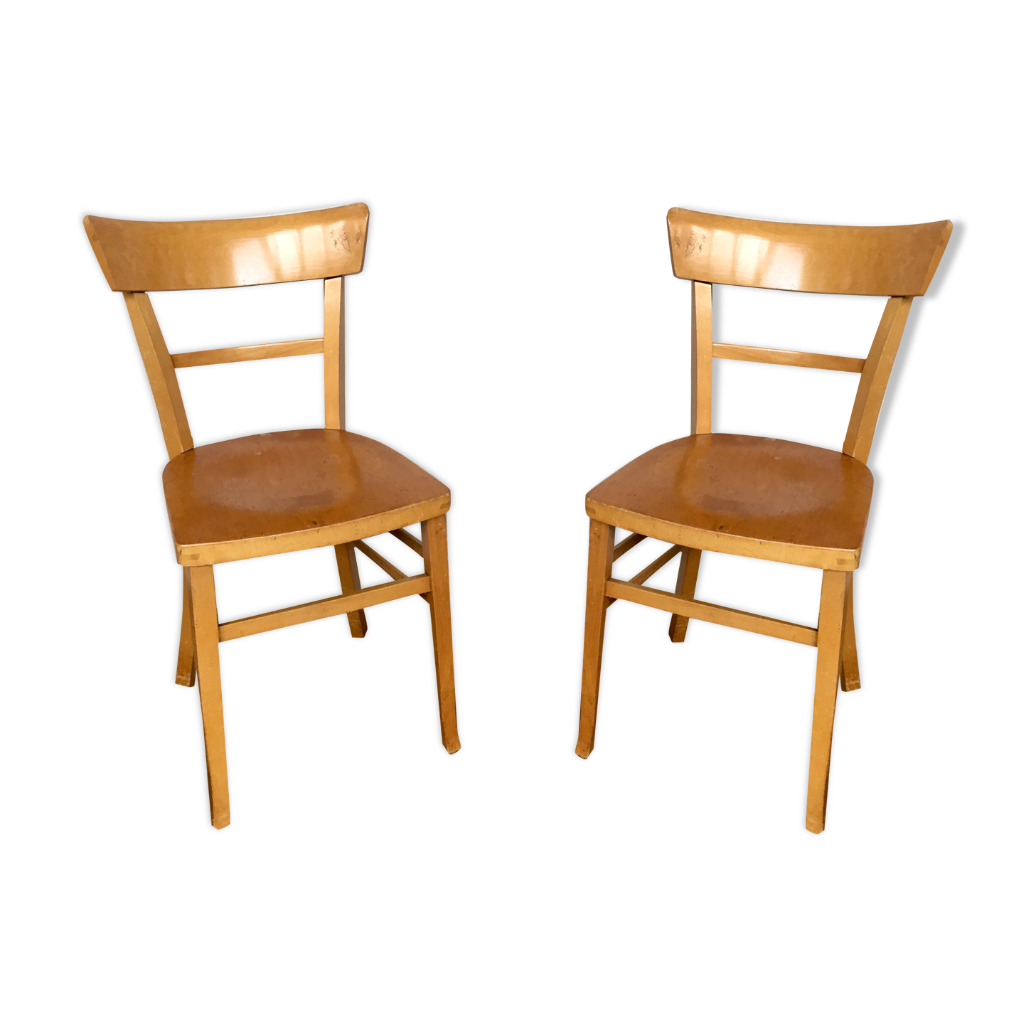 Pair of wooden chairs 1950
