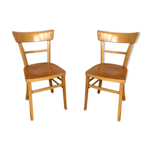 paire de chaises en bois - 1950