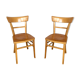 Paire de chaises en bois 1950