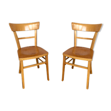Pair of wooden chairs 1950