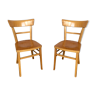 Paire de chaises en bois 1950