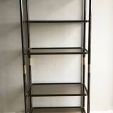 Étagère  en métal et verre - Italie années 1970