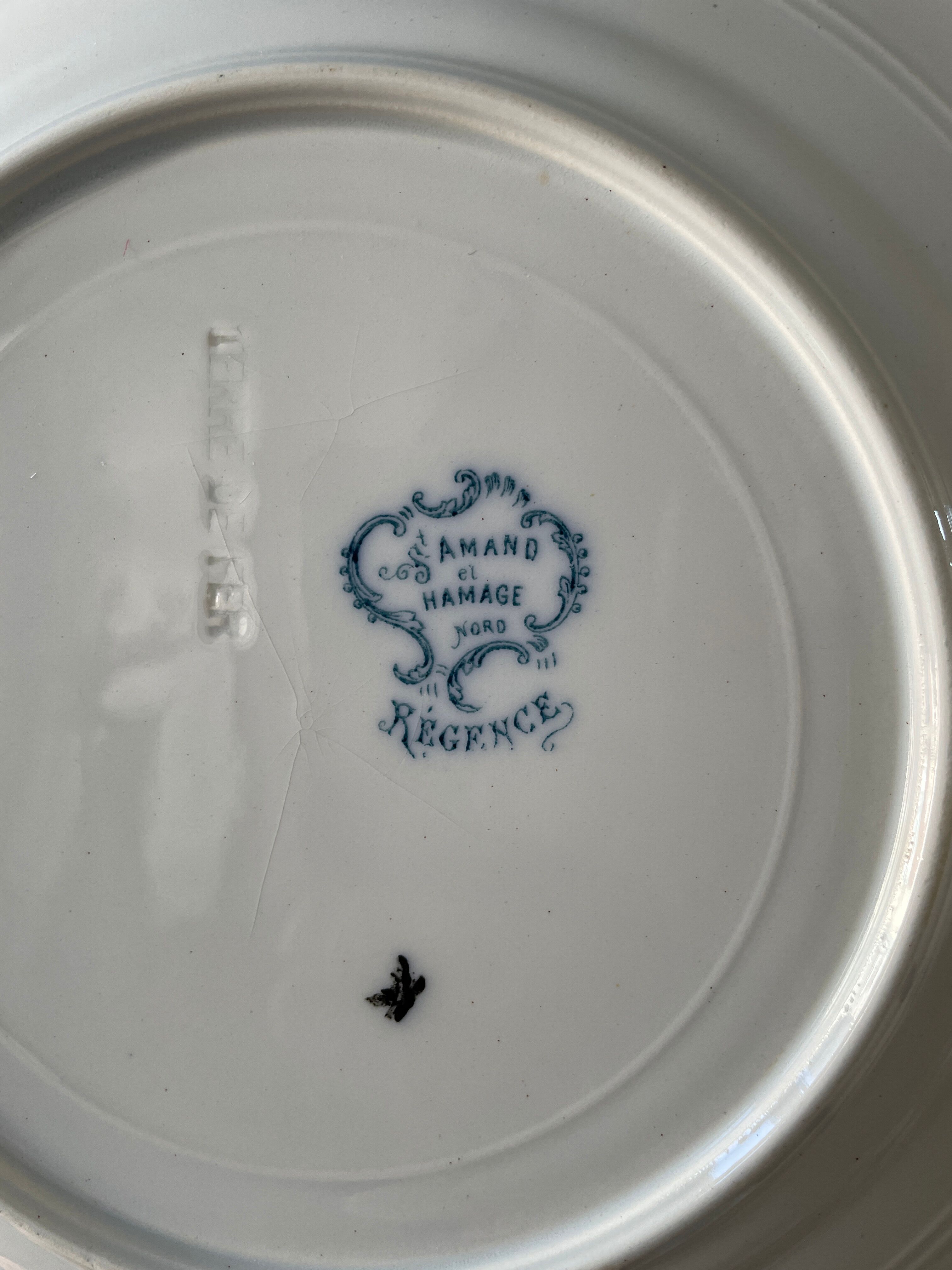 Set of 7 plates Terre de Fer XIXth mismatched