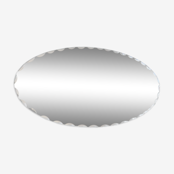 Oval beveled mirror 40 x 20.5 cm