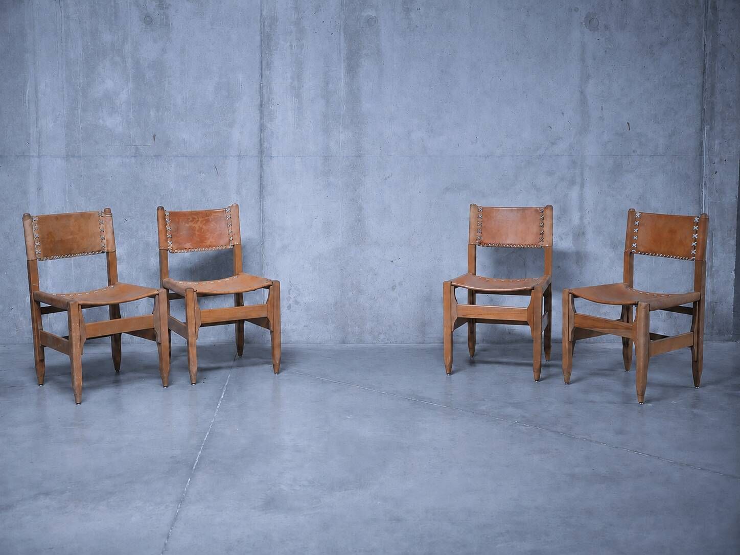 Set of 4 Vintage chairs by W. Biermann Arte Sano - 1960
