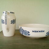 Toilet set of the 30s faiencerie of Longchamp model Florida