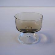 Set of 6 glasses vintage smoked glass model "Sweden" by Luminarc