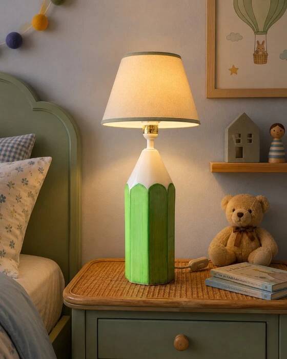Ceramic crayon lamp 1980