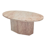 Italian marble oval coffee table, 1970's