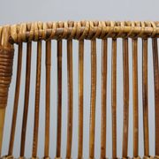 Rare pair of Alan Fuchs for ULUV rattan lounge chairs, Czechoslovakia, 1960s