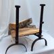 Paire de chenets en fer vintage