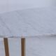 Oval dining table in white Ibiza marble