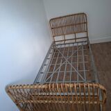 Vintage rattan bed
