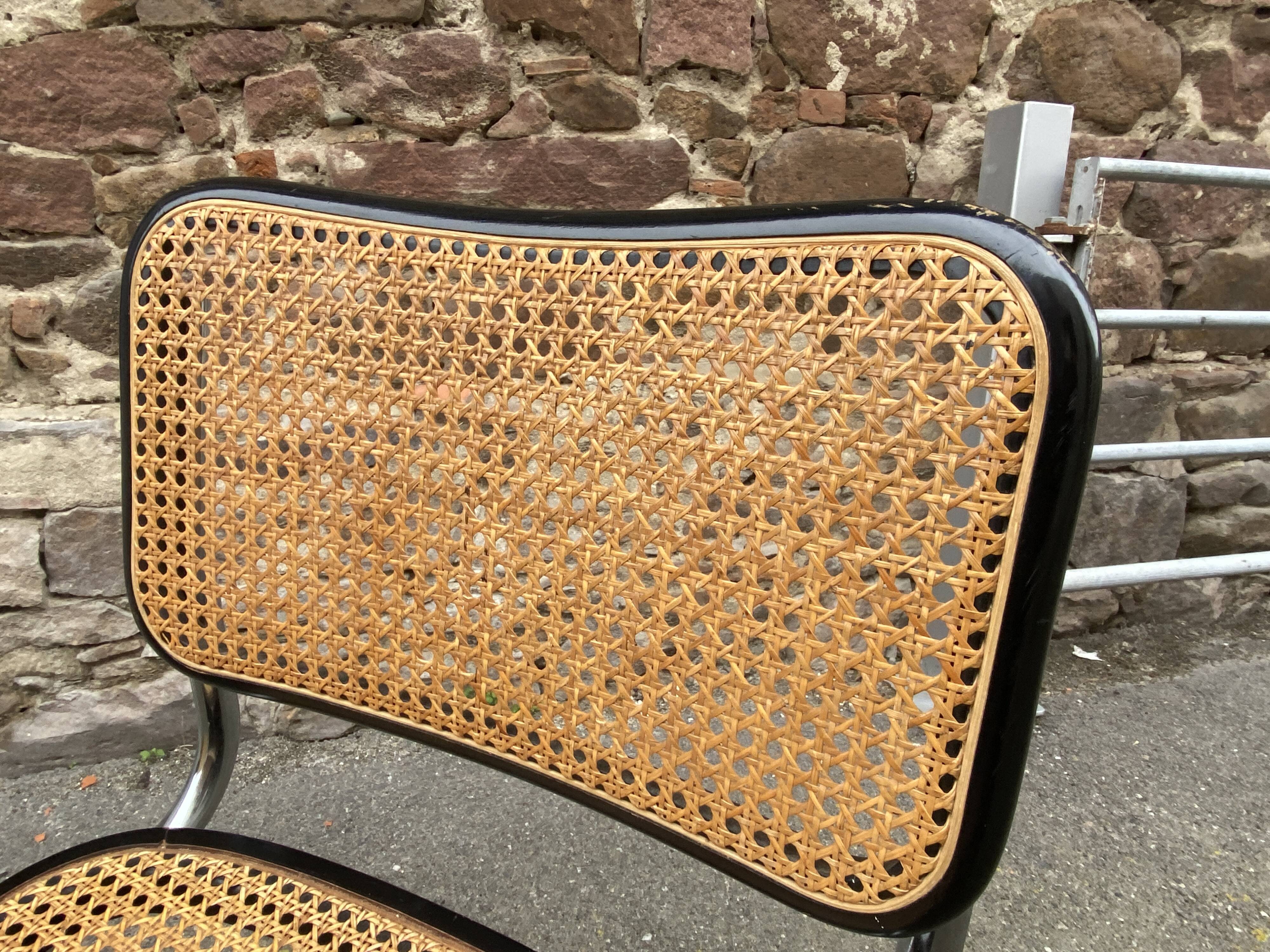 Marcel Breuer Cesca cantilever chair, Italy, 1980s