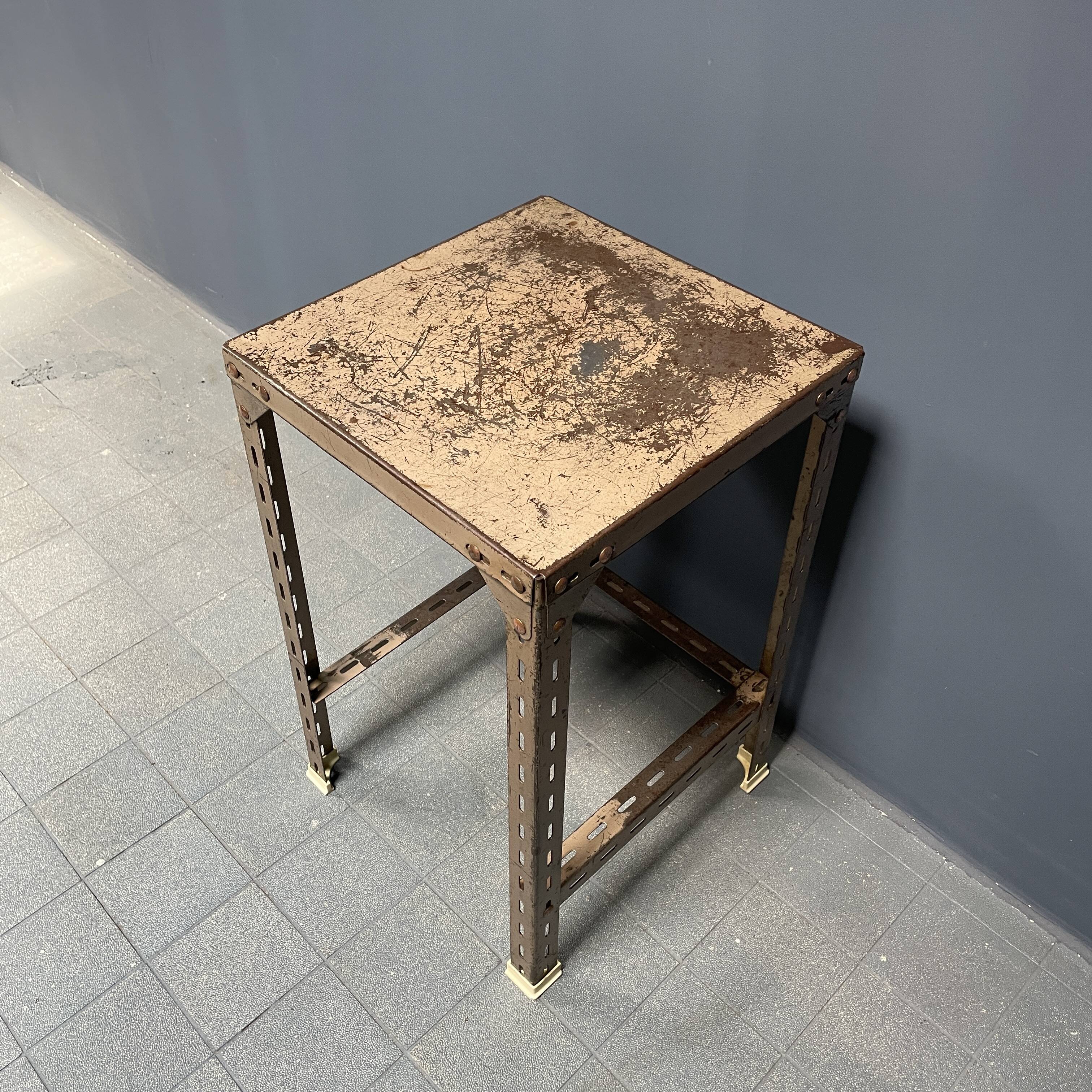 Industrial vintage iron side table
