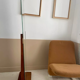 Miroir art-déco psyché, chêne et laiton, France 1930