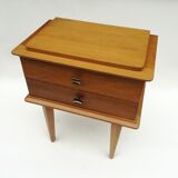 French wooden bedside 1950