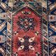 Vintage Turkish Tribal Rug veg dye 220x132 cm Turkish Carpet Red, Blue, Green