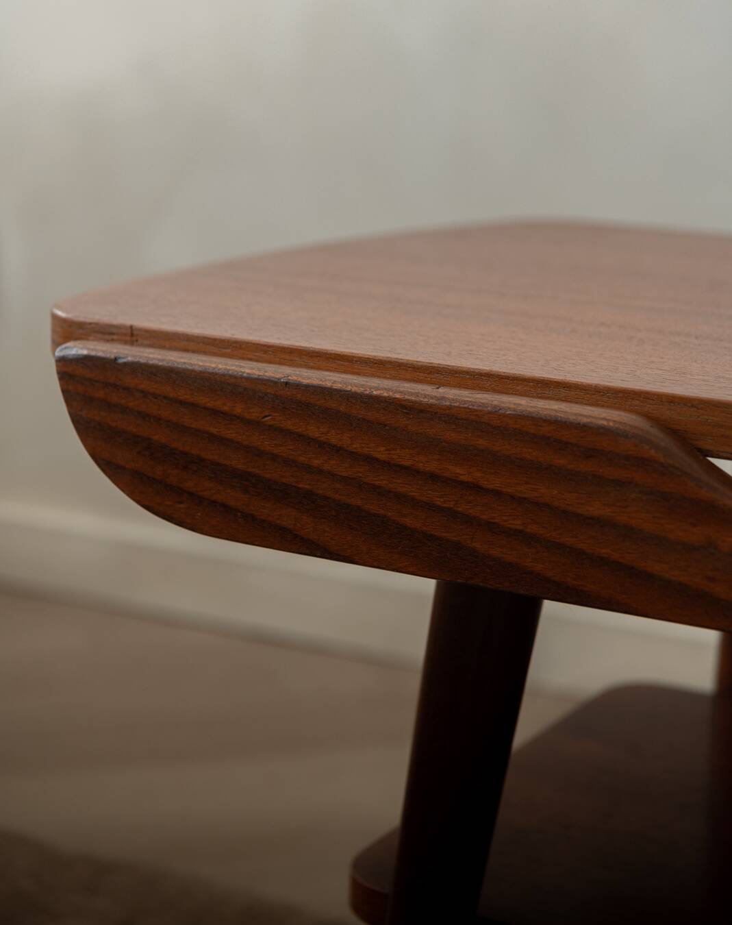 Vintage Teak Coffee Table Louis van Teeffelen Attributed Reversible Top