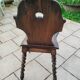 Pair of old Alsatian brutalist chairs