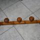 Antique turned wood coat rack imitation bamboo