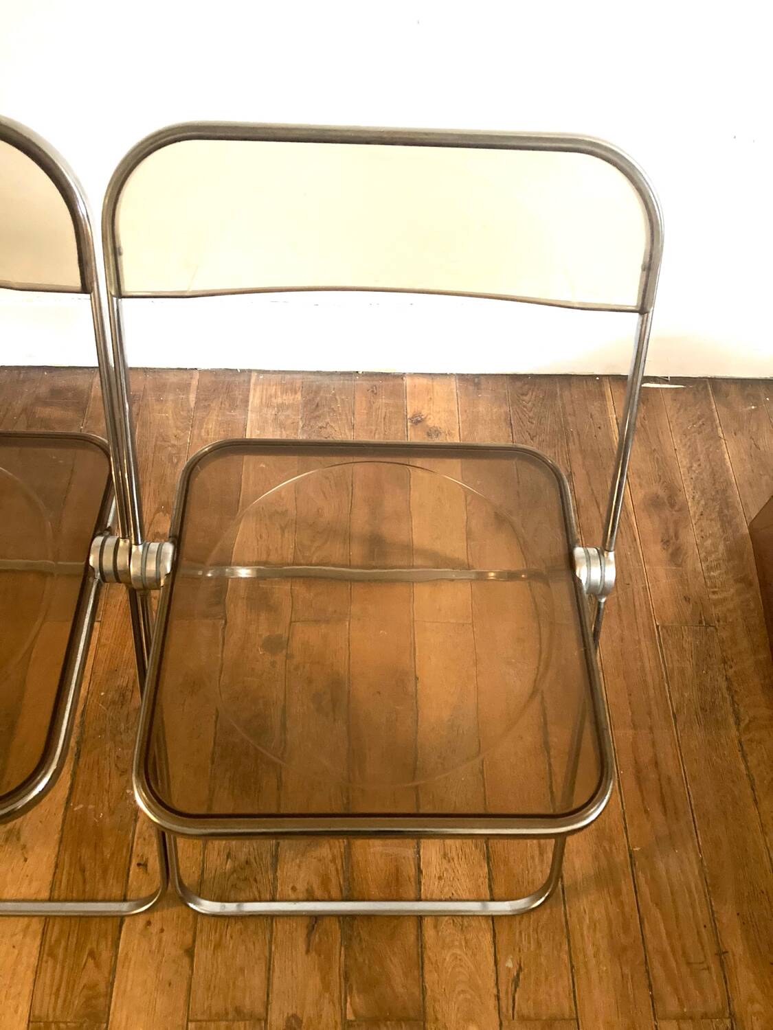 Pair of Plia Piretti chairs for Castelli