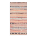 5x9 Rug For Living Room Salmon Green Kilim Rug, 145x288Cm