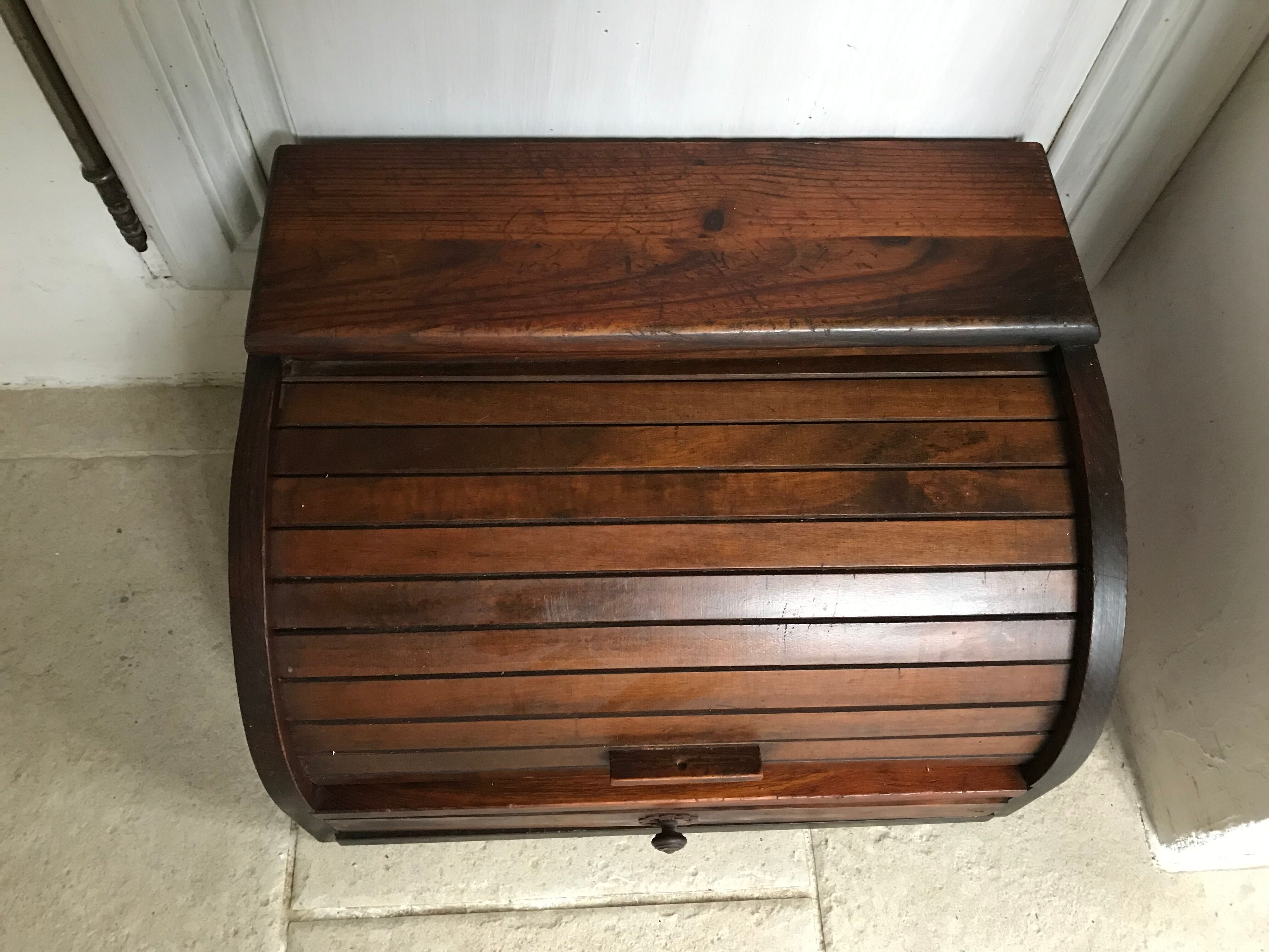 Vintage wooden curtain box