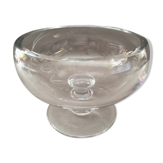 Coupe sur piedouche en cristal massif design art de la rable