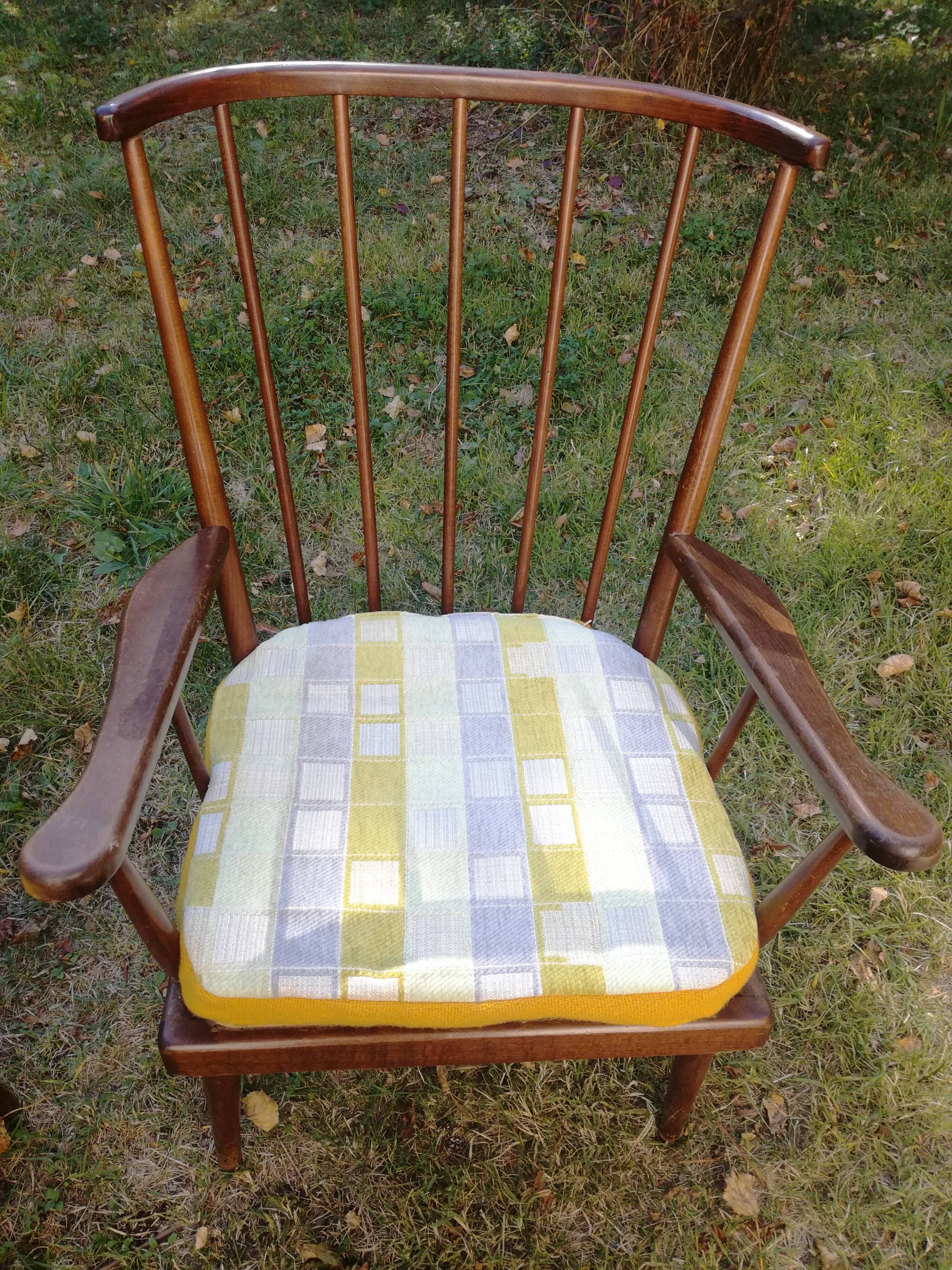 Pair of Baumann fan armchairs