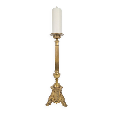 Large 19th Century Copper Church Candle Holder, France