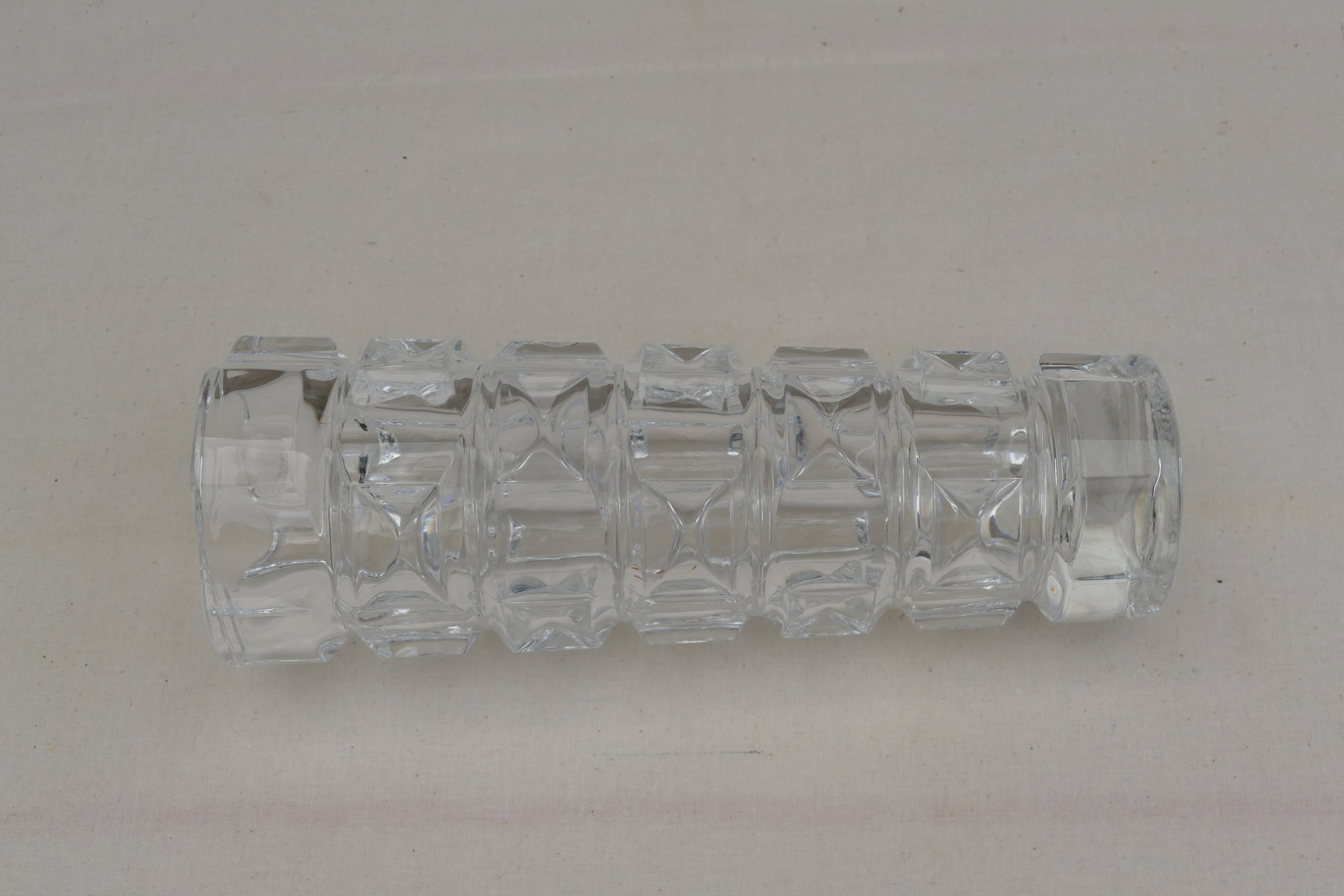 Geometric glass and crystal vase