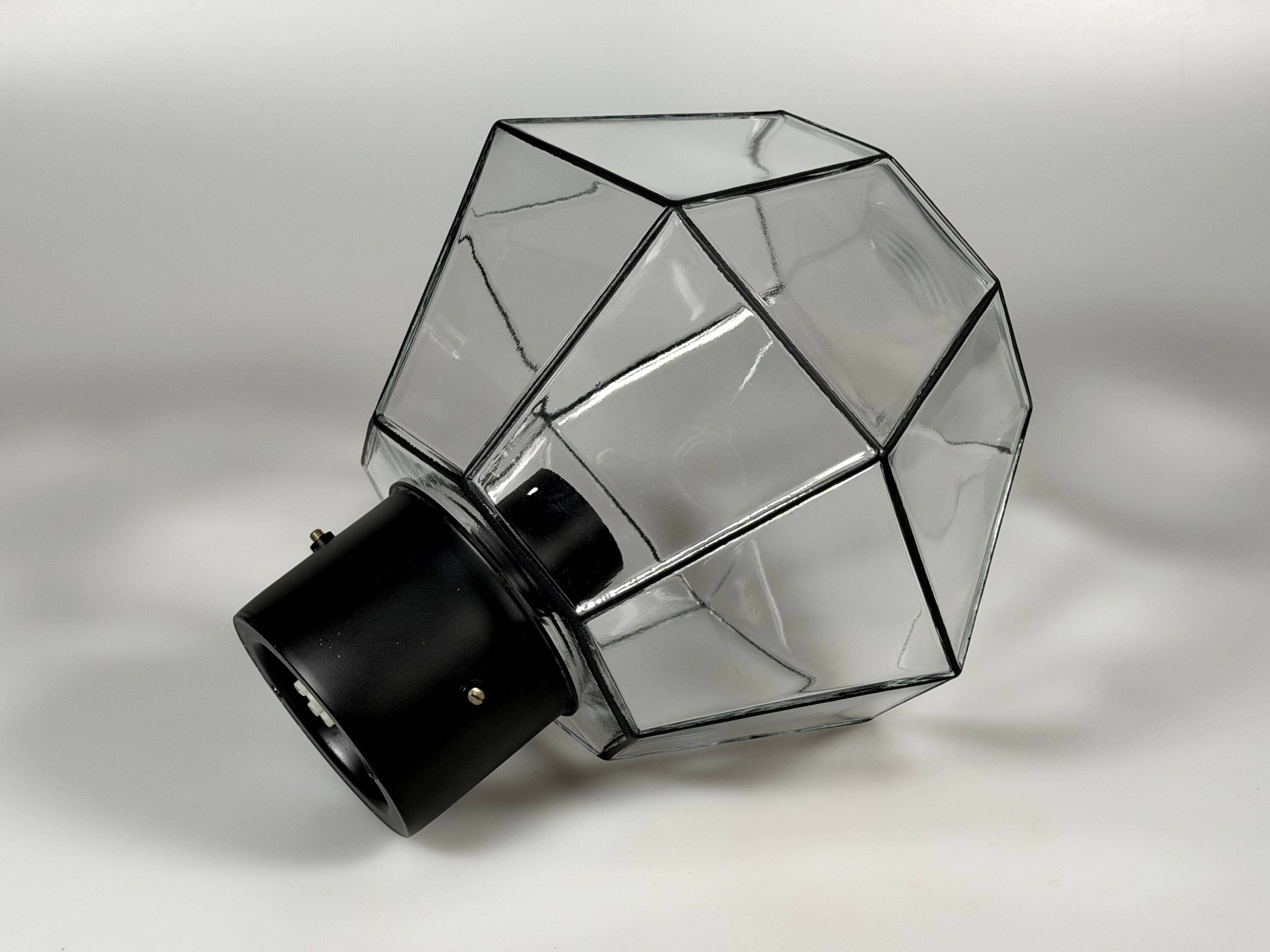 1960s 1970s Ceiling Lamp by Glashütte Limburg Germany Space Age Design