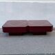 Pair of vintage lacquered and brass coffee tables, 1970