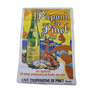 Affiche Picpoul de Pinet vintage