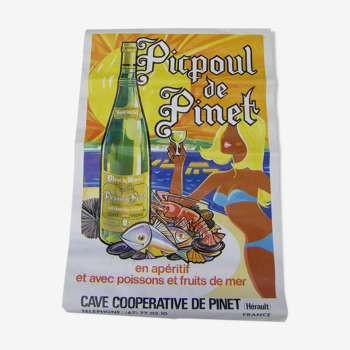 Vintage Picpoul de Pinet poster