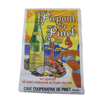 Vintage Picpoul de Pinet poster