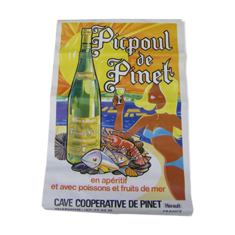 Affiche Picpoul de Pinet vintage