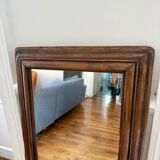 Light wooden tabletop mirror - vintage charm