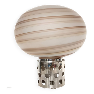 Brown Murano Glass Table Lamp by Sabattini and Diaz de Santillana for VeArt