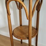 1940s curved wood side table