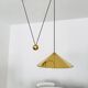 Adjustable Brass Keos Pendant Lamp with Counterweight by Florian Schulz
