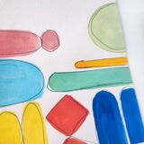 Abstract painting geometric shape