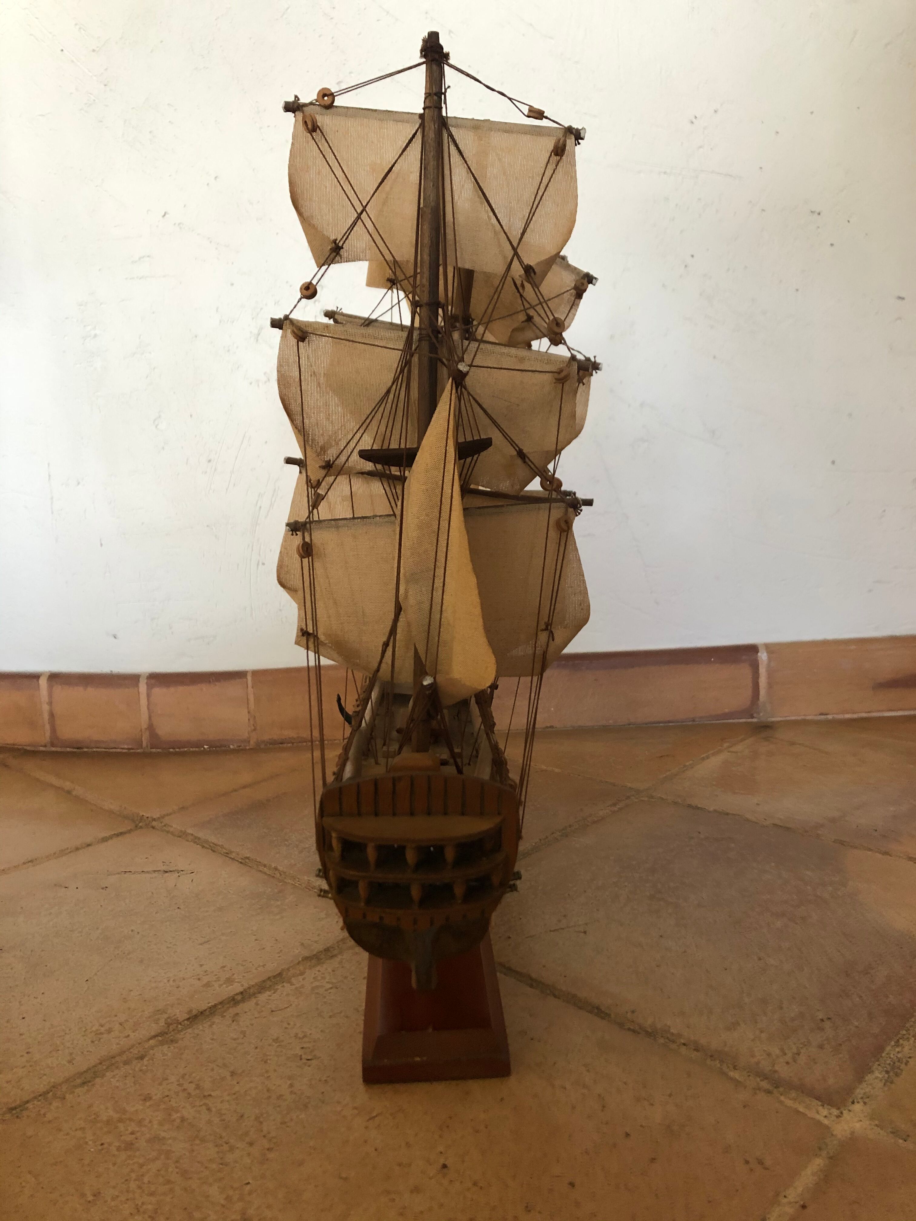 Wooden boat model