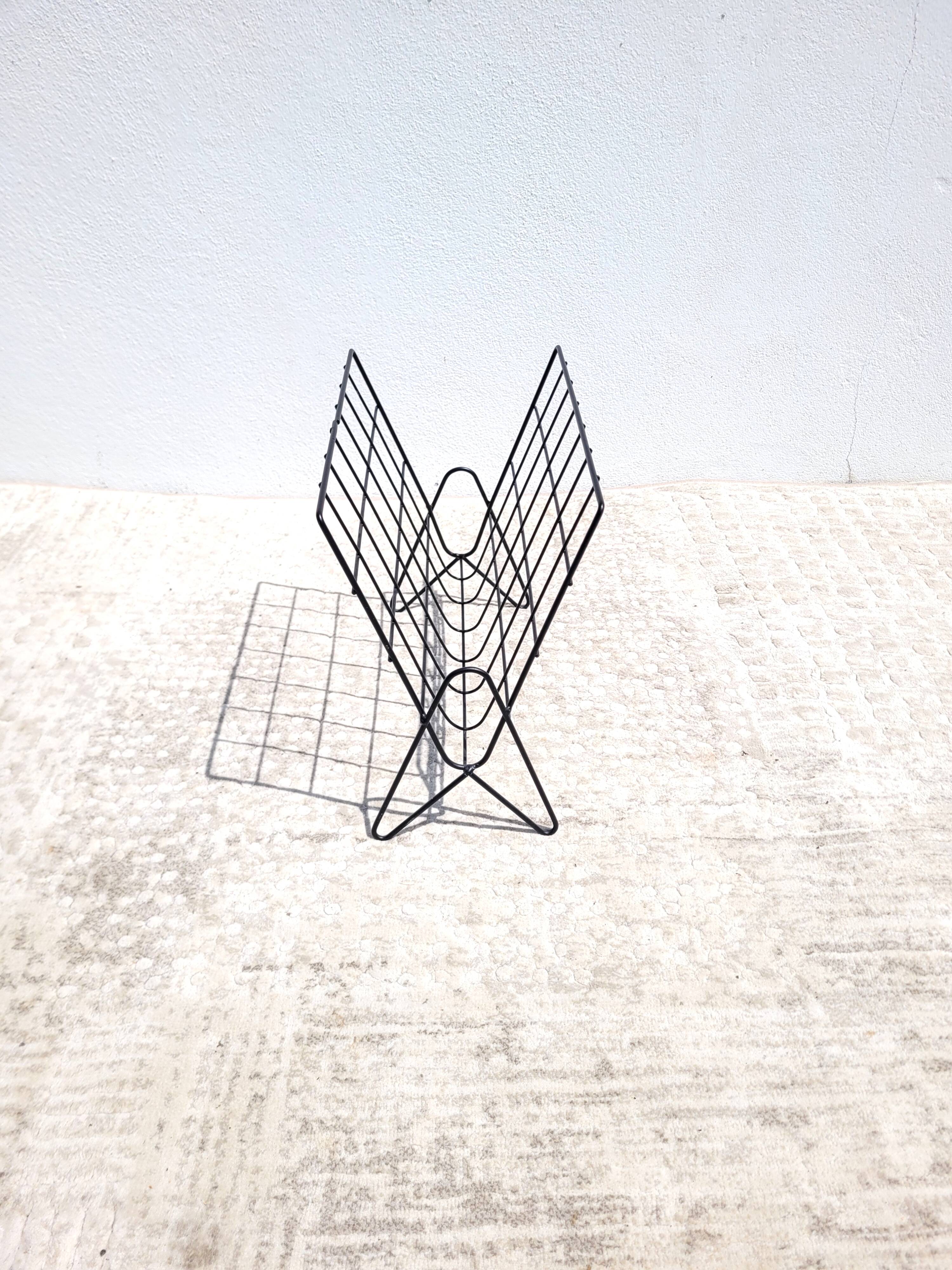 80s style graphic magazine rack