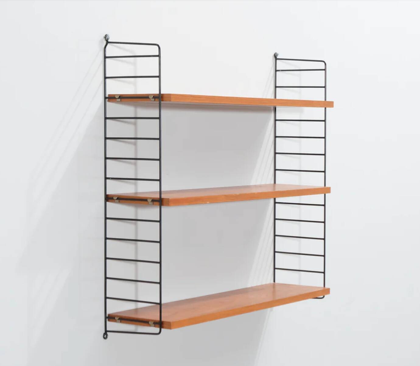 Teak “string” wall shelf, Sweden, 1950
