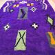 Off-white Moroccan rug with colorful patterns, 250cm x 150cm