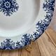 Semi-deep plate Terre de Fer Clairefontaine LG Normandy 19th century blue decoration
